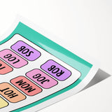 Numbers and Shapes Wall Art – Short O Phonics Learning Print