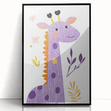 Playful Giraffe Nursery Wall Art - Framed Baby Art Prints
