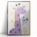 Playful Giraffe Nursery Wall Art - Framed Baby Art Prints