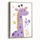 Playful Giraffe Nursery Wall Art - Framed Baby Art Prints