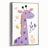Playful Giraffe Nursery Wall Art - Framed Baby Art Prints