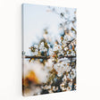Spring-themed abstract wall art on stretched canvas, featuring soft green and pink tones, ideal for kitchen wall decor.