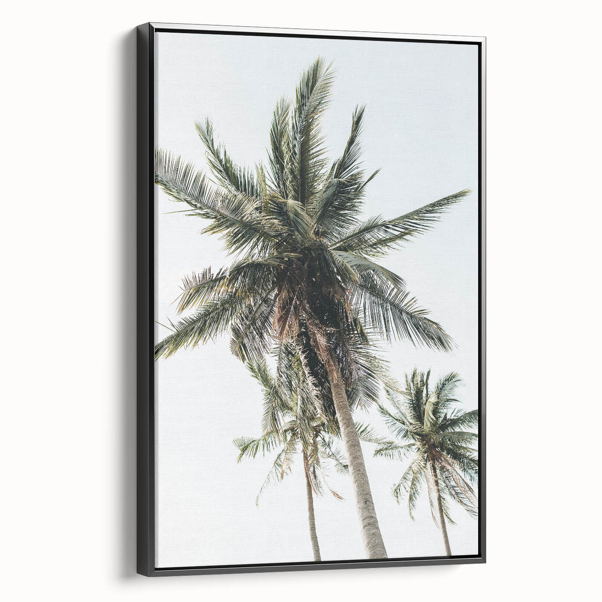 Black and white landscape art painting on framed canvas depicting a serene summer scene, ideal for bedroom wall decor.