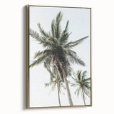 Framed canvas depicting a vintage landscape painting with dark tones and gold accents, ideal for bedroom wall art.