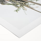 Art deco poster featuring a summer scene on rolled canvas, with vibrant blue and yellow tones, ideal for dining room decor.