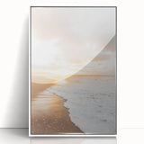 Art deco poster featuring a summer design in pastel shades on white acrylic, ideal for nursery wall art.