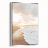 Vintage poster art featuring a colorful abstract design on extra large framed canvas, ideal for living room decor.