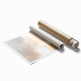 Extra large rolled canvas print featuring vibrant floral art in pastel shades.