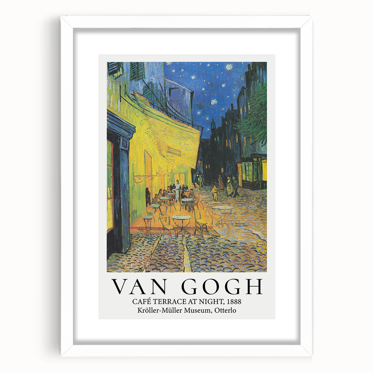 Textured abstract art print in blue and green, framed in white, ideal for bedroom wall art.