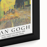 Close-up of a framed canvas featuring a textured, colorful interpretation of Van Gogh's style, ideal for living room decor.