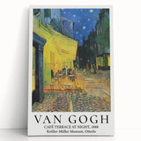 Large black and white stretched canvas depicting Van Gogh's Starry Night, ideal for kitchen wall art.