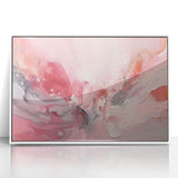 Framed wall art showcasing abstract strokes in soft pastel colors on a white background, perfect for modern home decor, enhancing any living space with contemporary elegance.