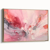 Framed abstract strokes wall art on a gold background, showcasing vibrant colors and dynamic patterns, perfect for modern home decor or office spaces.