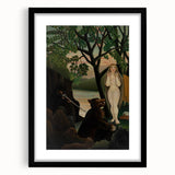 Modern Wall Art: Blue and White Abstract Shapes - Minimalist Design