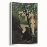 Modern Wall Art: Blue and White Abstract Shapes - Minimalist Design