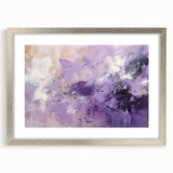 Abstract strokes wall art framed in silver, showcasing vibrant hues and dynamic patterns, perfect for modern home decor. Ideal for enhancing living spaces.