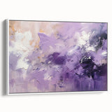 Abstract wall art featuring dynamic strokes in shades of blue, gray, and white, elegantly framed for a modern decor aesthetic, showcasing a contemporary design.