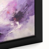 Close-up of abstract strokes wall art featuring vibrant colors of blue, orange, and yellow on a textured canvas, elegantly framed for a modern decor accent.