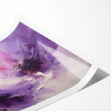 Abstract wall art print featuring vibrant strokes in shades of blue, orange, and yellow, showcasing a modern artistic design, perfect for home decor.