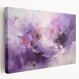 Abstract wall art featuring colorful strokes on a stretched canvas, showcasing vibrant hues of blue, yellow, and red, perfect for modern home decor.