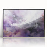 Framed abstract wall art featuring dynamic silver strokes on a white background, perfect for modern interior decor. Adds a sophisticated touch to any space.