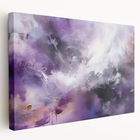 Abstract wall art featuring vibrant strokes in blue, orange, and yellow on a stretched canvas, showcasing a modern artistic design perfect for home decor.