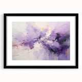 Abstract wall art featuring vibrant strokes in black, gold, and white, framed with a mat for a polished look, perfect for modern home decor.