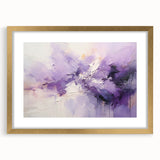 Abstract strokes wall art in a gold frame with a mat, showcasing vibrant colors and dynamic brushwork, ideal for modern home decor and art enthusiasts.