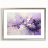 Abstract strokes wall art framed in silver, showcasing bold colors and dynamic patterns, perfect for modern home decor. Ideal for enhancing living room aesthetics.