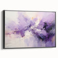 Framed abstract wall art featuring dynamic black strokes on a textured canvas, showcasing a modern design ideal for contemporary home decor.