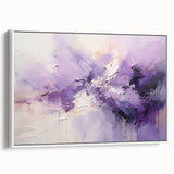 Framed canvas wall art displaying abstract strokes in shades of white and gray, showcasing a modern design that enhances contemporary decor and adds elegance to any space.