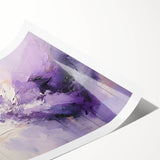 Abstract wall art print showcasing vibrant strokes of blue, orange, and yellow on a textured background, perfect for modern home decor and artistic expression.