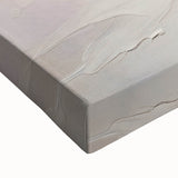 Vibrant abstract strokes wall art on stretched canvas, showcasing a colorful and textured design with bold hues of blue, orange, and yellow, perfect for modern decor.