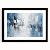 Abstract strokes wall art featuring dynamic black and white designs, elegantly framed with a mat, ideal for modern interior decor and artistic expression.