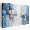 Abstract wall art featuring bold, colorful strokes on a stretched canvas, showcasing a modern design perfect for contemporary home decor. The side view highlights the canvas's depth and texture, ideal for adding a vibrant touch to any room.