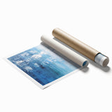 Abstract wall art print showcasing vibrant, multicolored strokes in a fluid design, ideal for modern decor. Features a high-quality rolled format for easy framing.