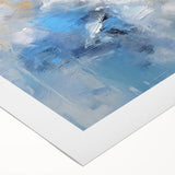 Abstract strokes wall art on rolled canvas showcasing vibrant colors in a fluid design, ideal for modern home decor. Packaged securely in a sturdy tube for safe delivery.