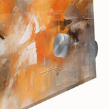 Abstract wall art featuring vibrant strokes in shades of blue, pink, and gold on acrylic glass, creating a modern, textured aesthetic perfect for contemporary decor.