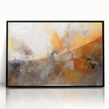 Framed acrylic wall art showcasing abstract strokes in black and white, ideal for modern decor. The piece adds a contemporary touch to any living space.