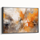 Framed black abstract strokes wall art on canvas, showcasing a modern design with textured brush strokes, ideal for contemporary decor.