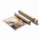 Abstract strokes wall art print showcasing vibrant colors and dynamic patterns, rolled for easy storage and shipping, perfect for modern home decor.