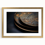 Extra large abstract art print with textured gold and white swirls on canvas, ideal for living room decor.