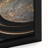 Extra large black wall art featuring colorful, textured abstract design on a framed canvas, ideal for living room decor.