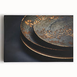 Large black and white stretched canvas of assorted kitchenware, ideal for kitchen wall art.