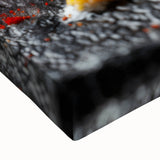 Large art featuring a black and white landscape painting on stretched canvas, ideal for bedroom wall decor.