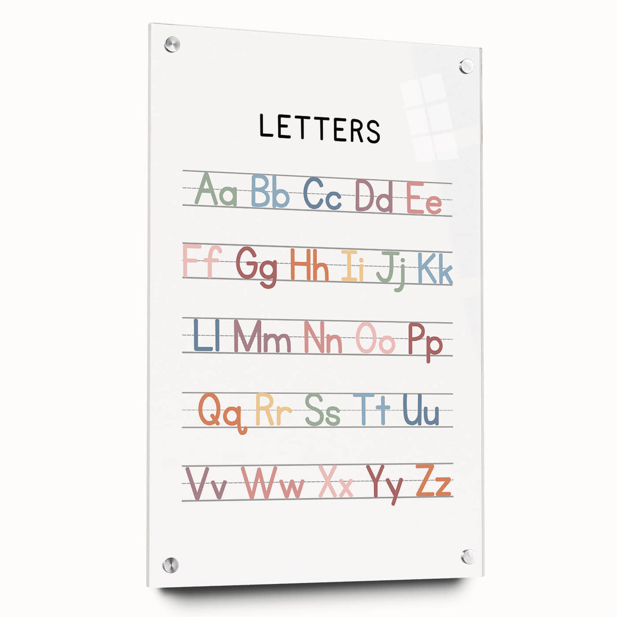 Alphabet Typography Art Print – Colorful ABC Wall Art for Kids