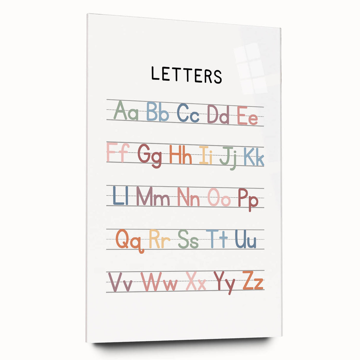 Alphabet Typography Art Print – Colorful ABC Wall Art for Kids