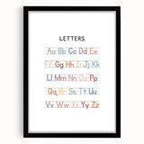 Alphabet Typography Art Print – Colorful ABC Wall Art for Kids