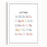 Alphabet Typography Art Print – Colorful ABC Wall Art for Kids