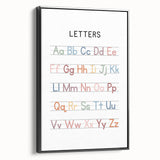 Alphabet Typography Art Print – Colorful ABC Wall Art for Kids